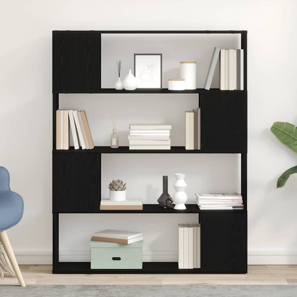 Entertainment Center Black 100 x 24 x 124 cm Engineered wood